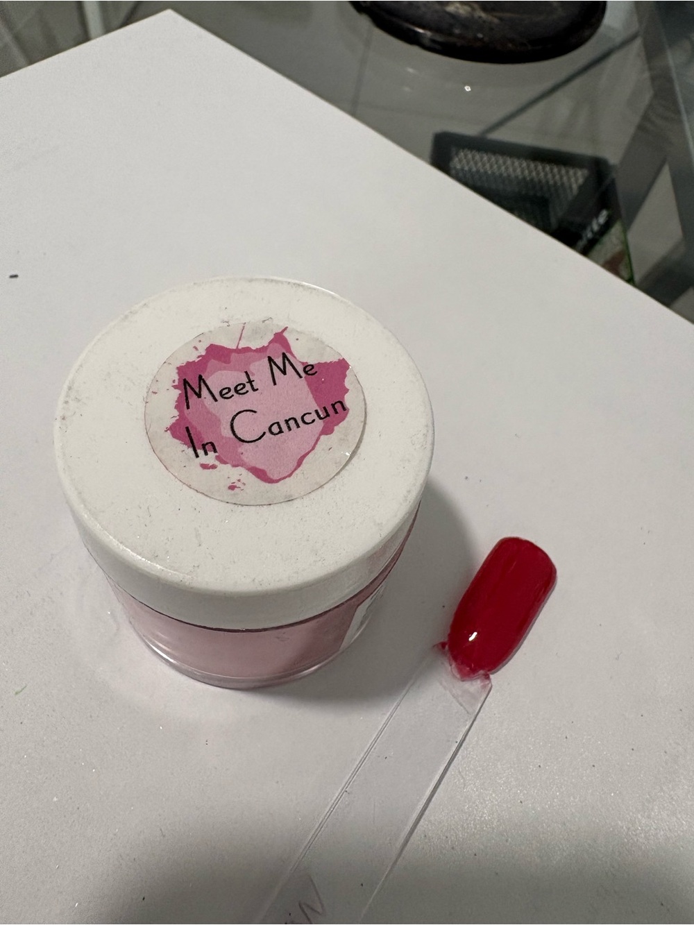 Peppi Gel Meet Me In Cancun red dip nail powder